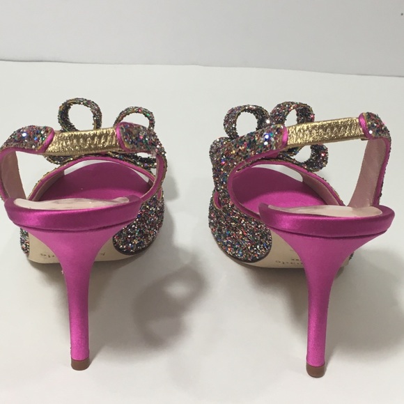 SOLD! ❤️ Kate Spade Glitter Charm Heel 6-6.5 - Picture 6 of 8